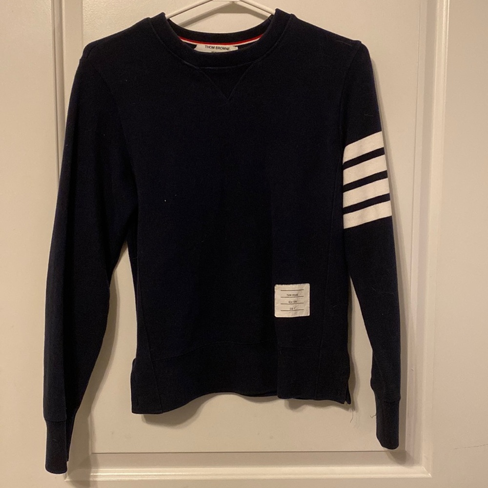 Thom Browne Navy Sweatshirt Size 0